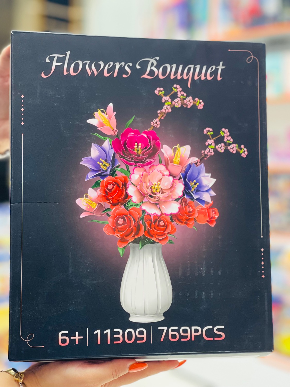 گلدان گل رزافی رومیزی Flowers Bouquet (کد 11309) – پازل فلزی گلآرایی